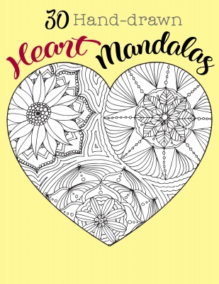 30 Hand-drawn Heart Mandalas with PLR