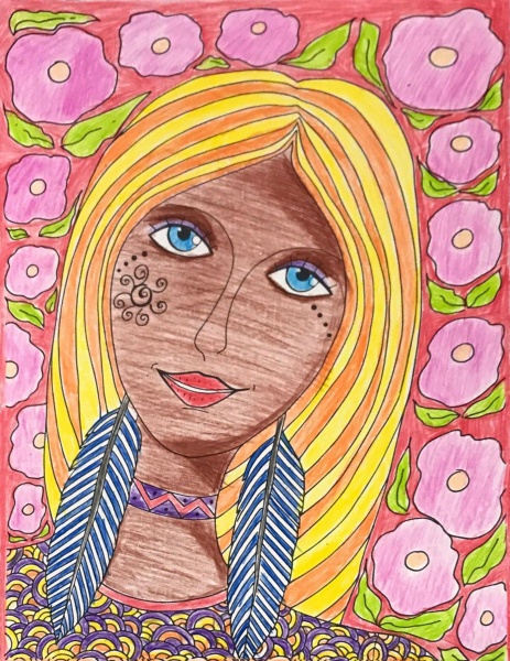 8 Hand-drawn Global Women with PLR